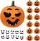 35 Pack Pumpkin Decorating Stickers (Black) 14 x 11 x 0.39 inches